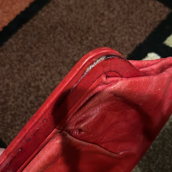 Vintage Hobo International Red Leather Clutch - Picture 3 of 5